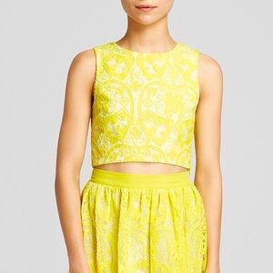 Brand-new Lucy Paris yellow cropped top.